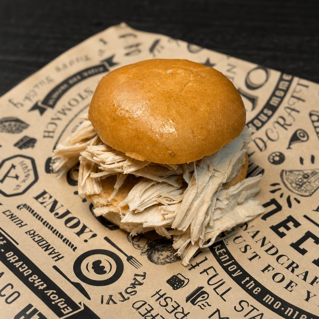 Pulled Chicken Sandwich.